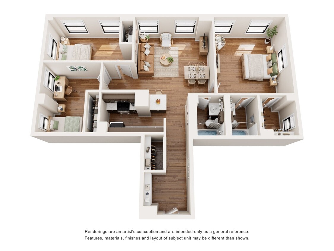 Floor Plan - Toulouse - 3 BD