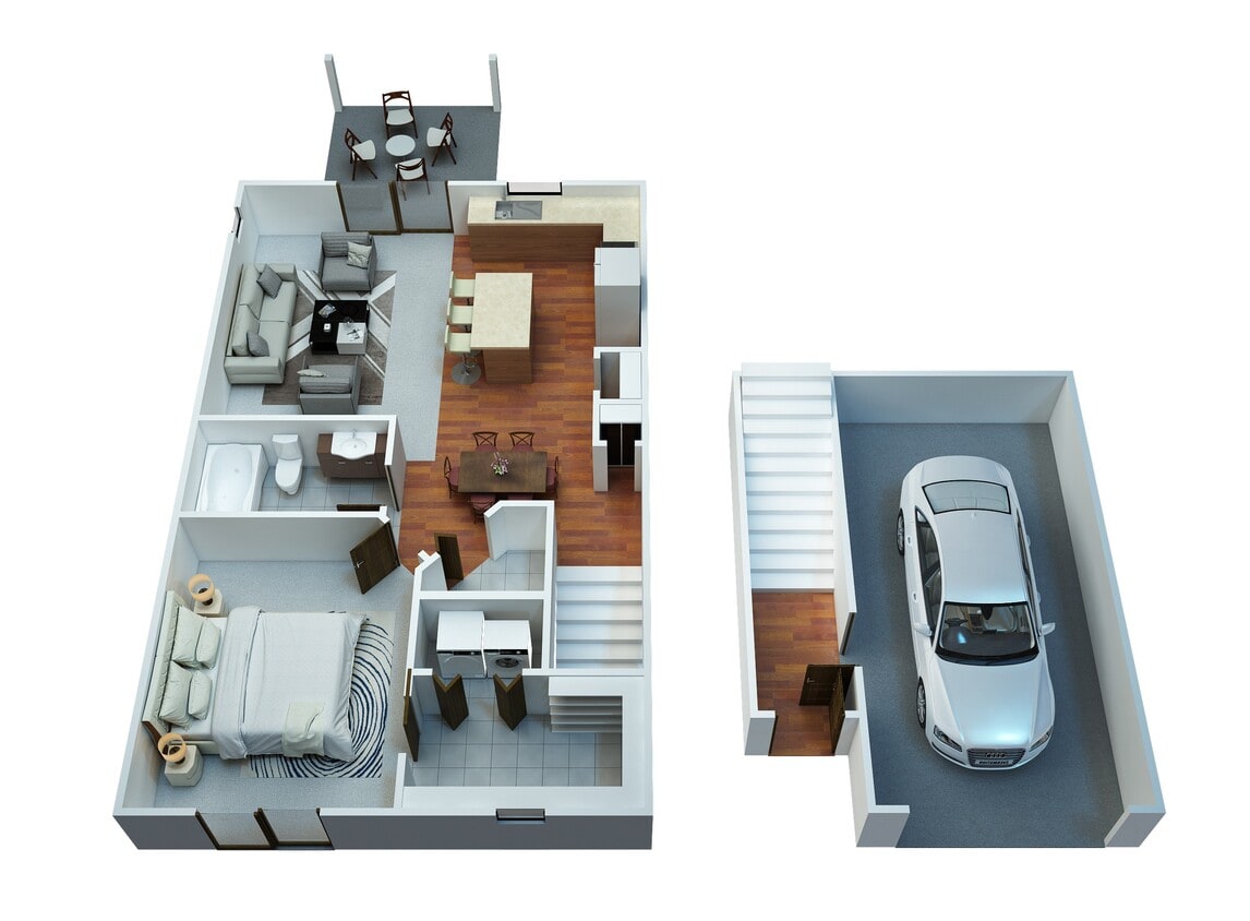 Floor Plan - 1 Bedroom 1 Bathroom