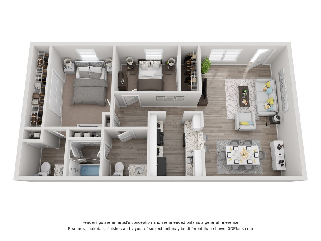 The Life at Beverly Palms_Oak_2x1_5_936.jpg - 2 Bed 1.5 Bath Reno