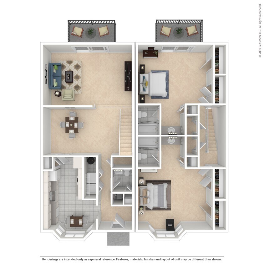Floor Plan - Imperial 2x2.5 Townhome