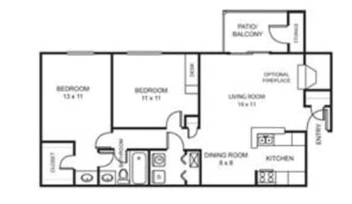 2BR/1BA - B1