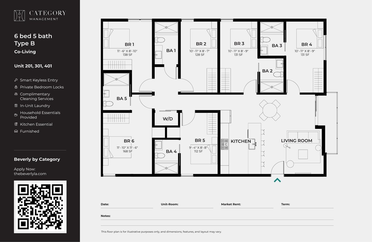 6_bed_5_bath__Type_B - Private Room in Shared 6 Bed 5 Bath (B)