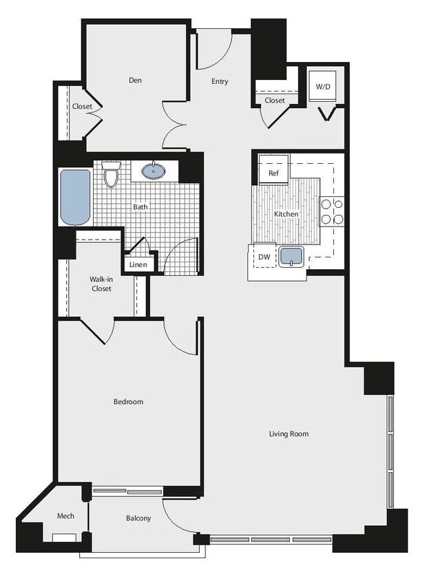 Floor Plan - 1 Bed/1 Bath - aad4