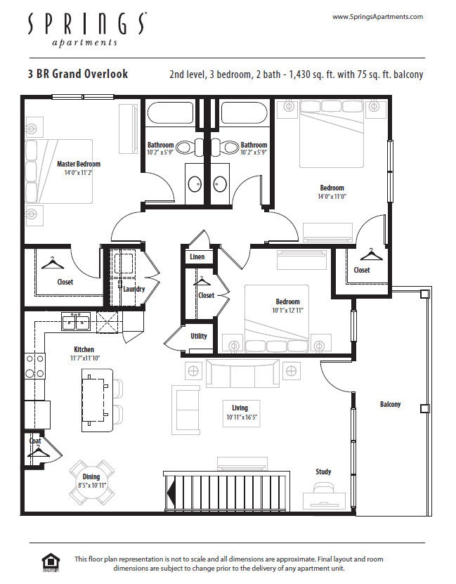 Floor Plan - 3 BR Grand Overlook