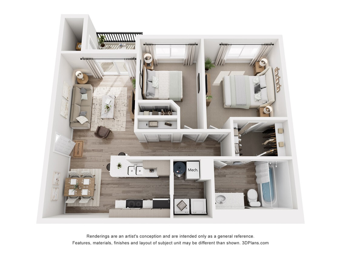 Quail Cove_Sequoia_Renovated Scheme - 2B1B R