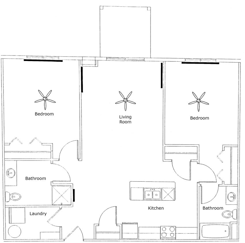 Floor Plan - 2 Bed / 2 Bath