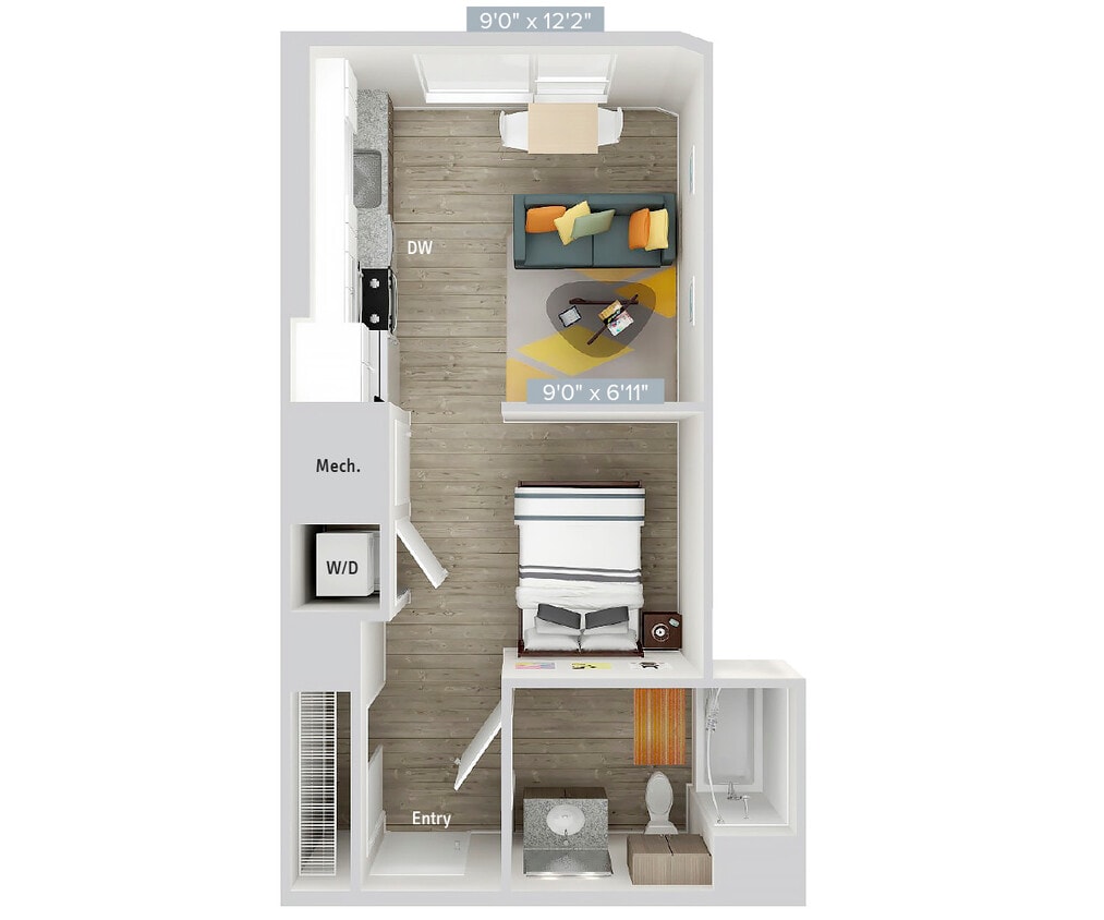 Floor Plan - S2-471SF-Apt326
