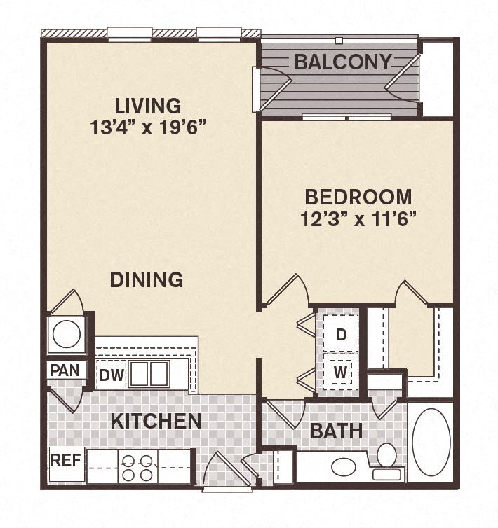 Floor Plan - 1B1B Canal Street