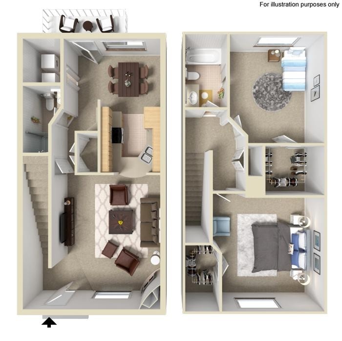 Floor Plan - Townhome - RENOVATED