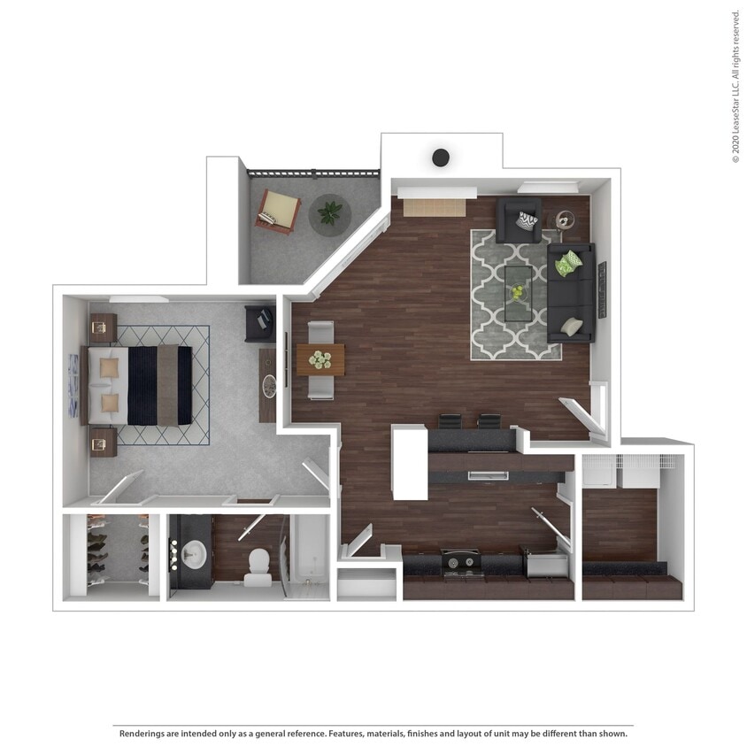 Floor Plan - 1 Bed / 1 Bath
