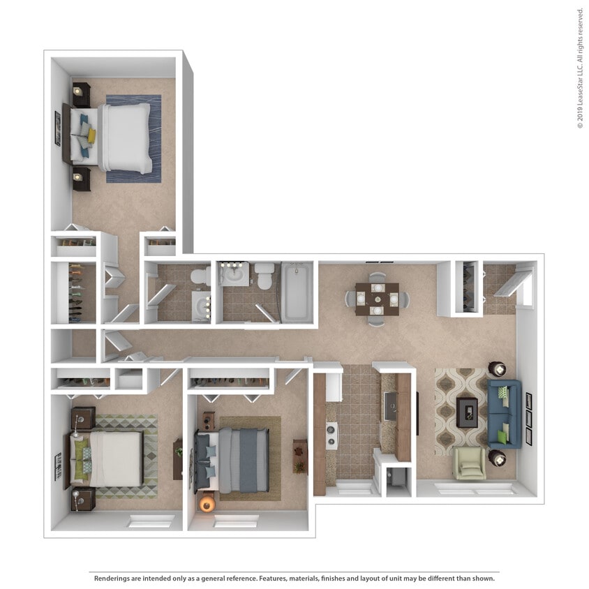 The Sequoia: Beds - 3: Baths - 1.5: SqFt Range - 1046 to 1046 - 3x1.5 - Sequoia