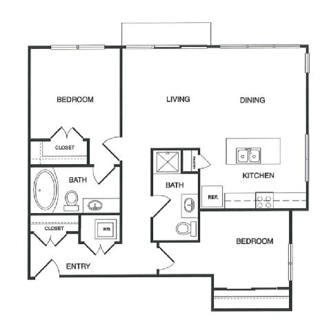Floor Plan - 2x2 G