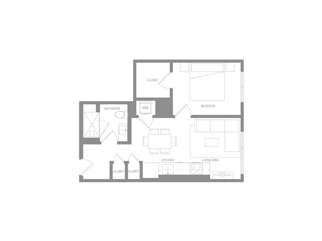 Floor Plan - Alta 1 Bedroom K