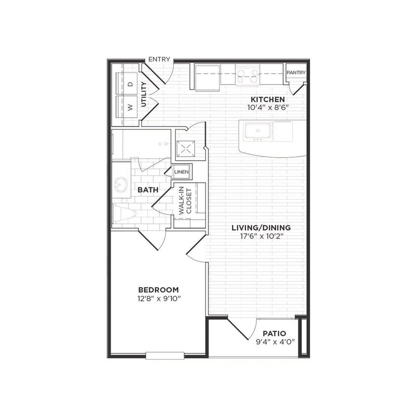 Floor Plan - A1 - One Bedroom