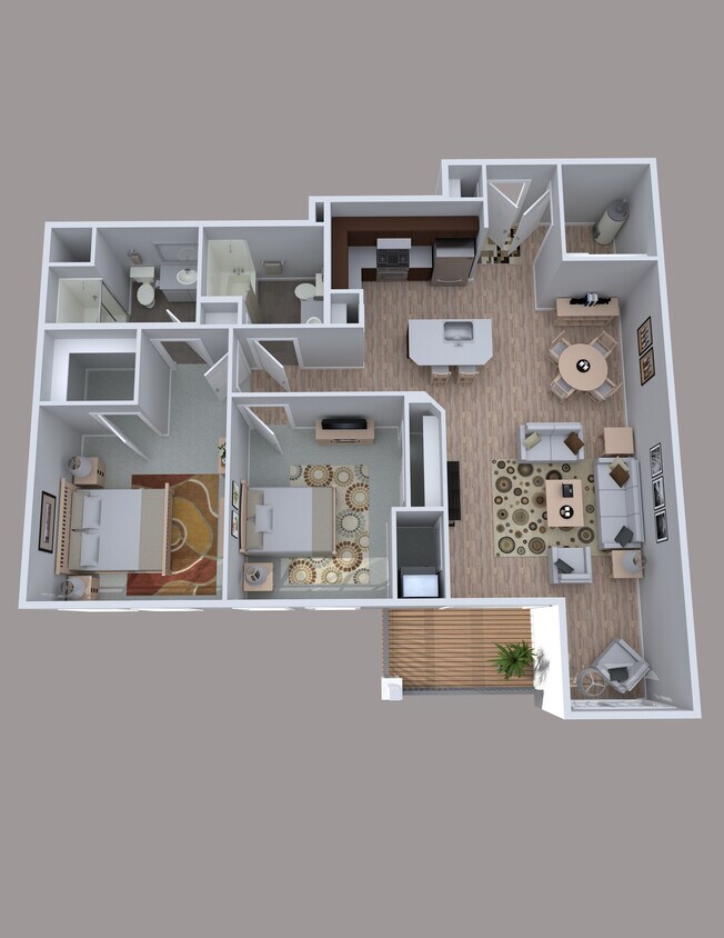 2 Bedroom E - E