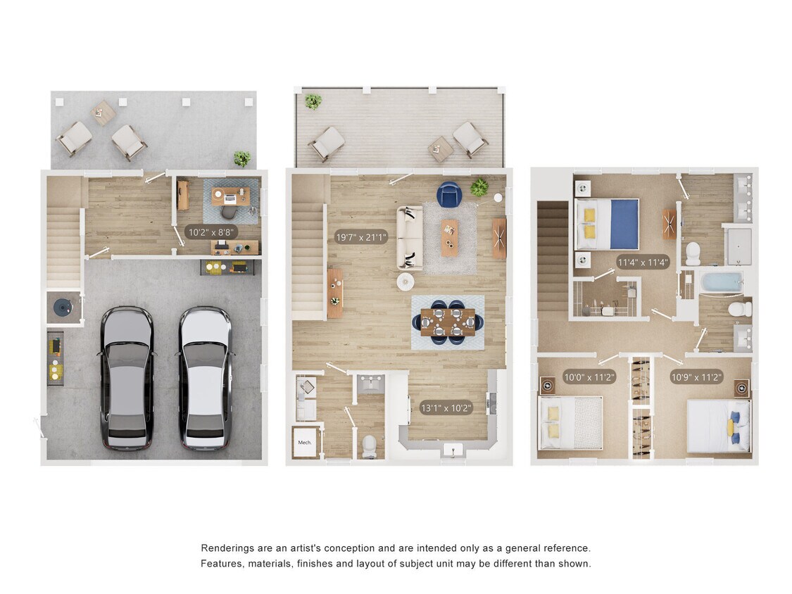 Floor Plan - Cottage C2 + Den