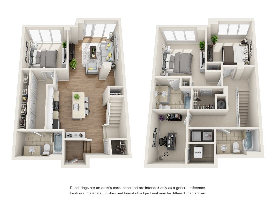 Floor Plan - 3 bedroom, 3 bath