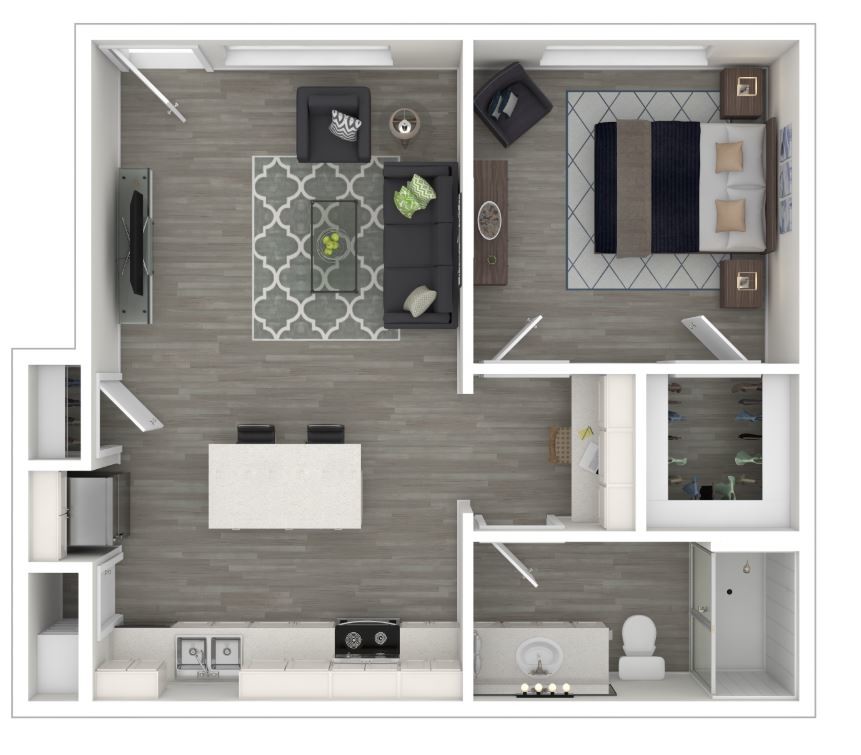 Floor Plan - 1 Bedroom
