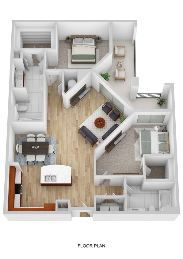 2 Bedroom | 2 Bath | 1175 SF - Yves
