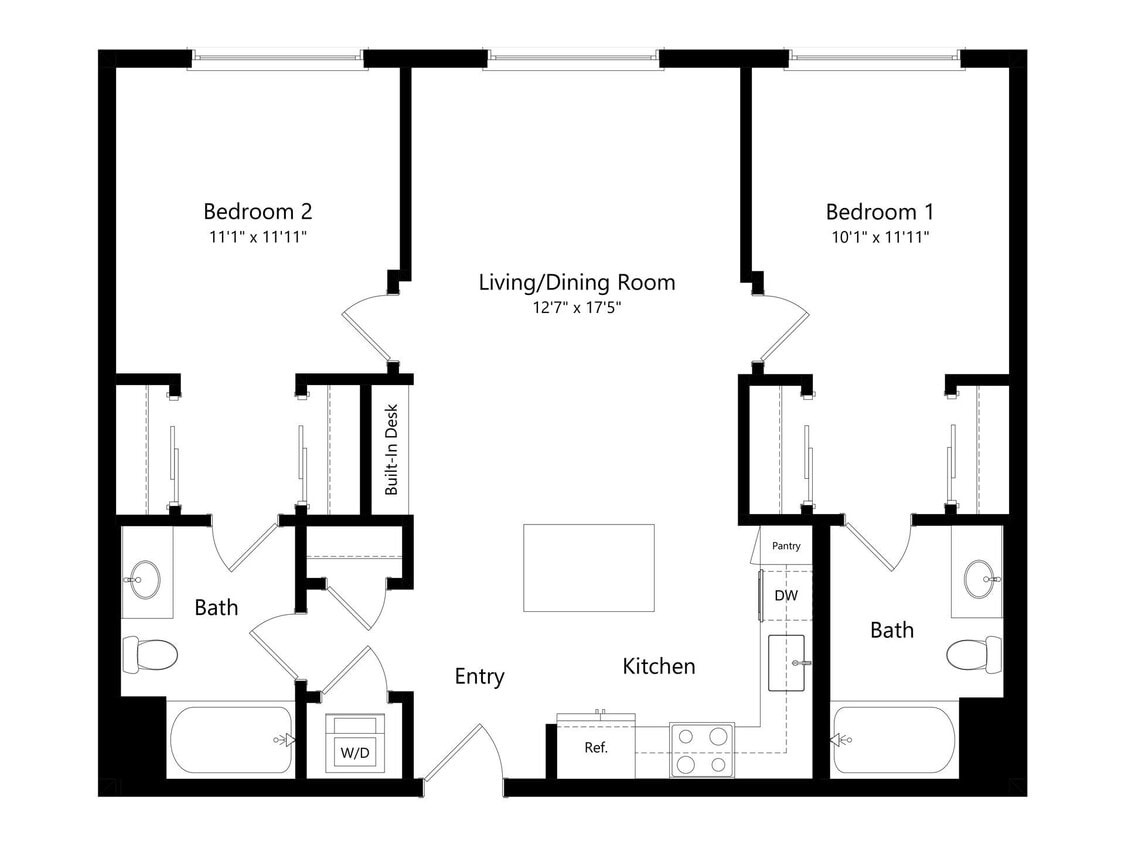 Floor Plan - 2X2 C
