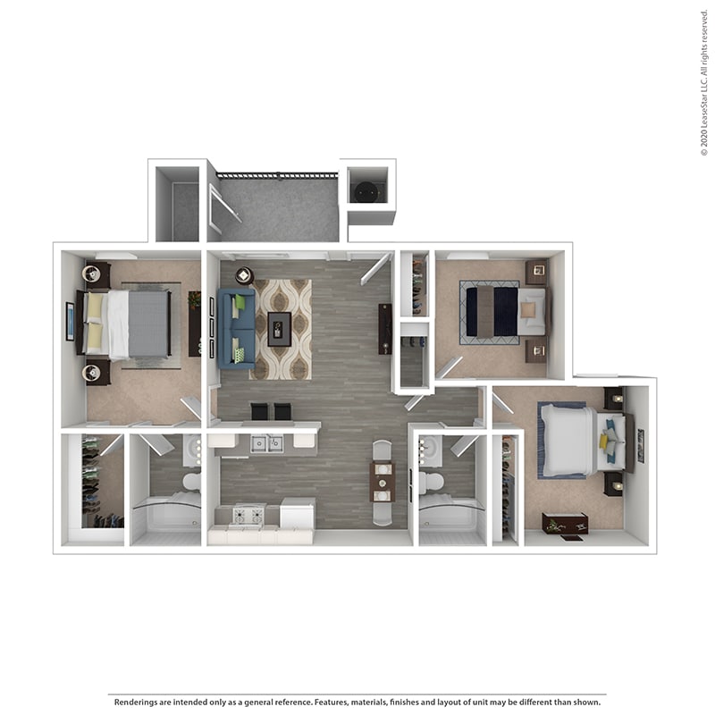 Floor Plan - Three Bedrooms