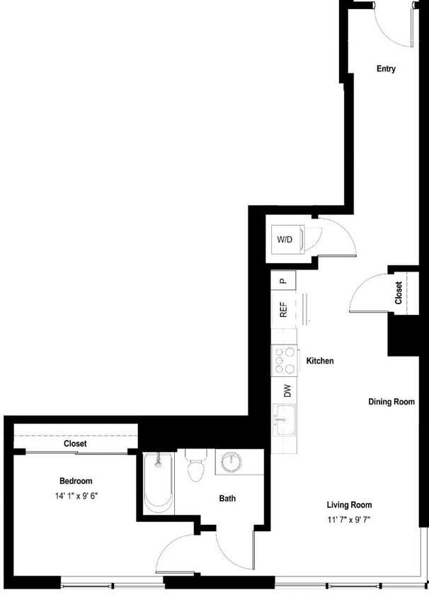 Floor Plan - 1x1 N