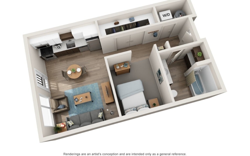 Floor Plan - Open One Bedroom