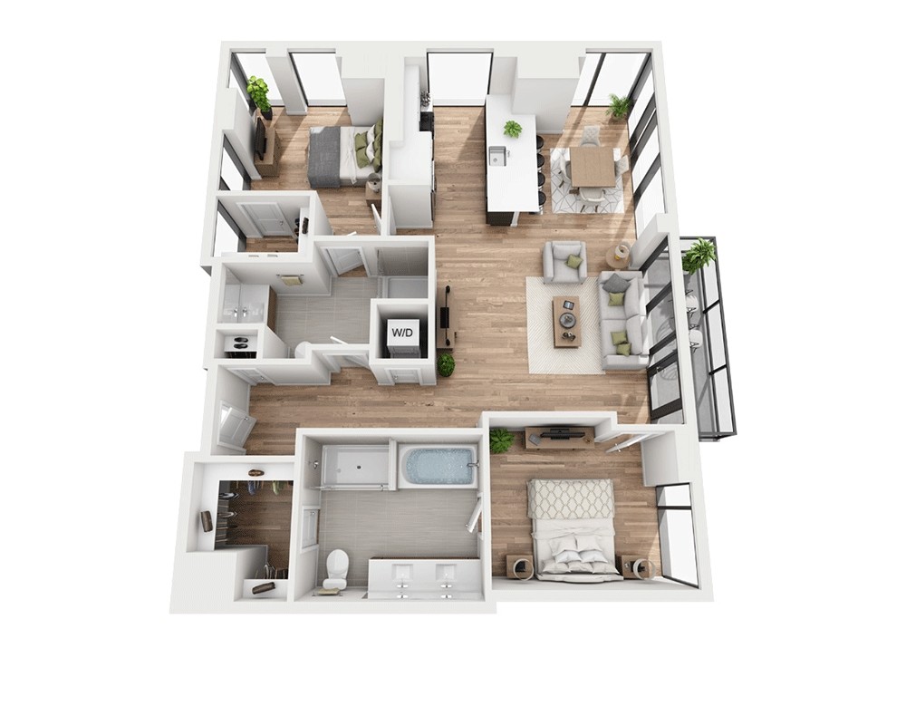 Floor Plan - Two Bedroom B2A