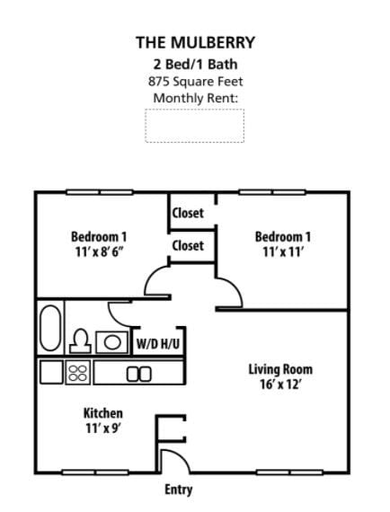 Floor Plan - D2 - 2x1