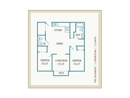 2BR/1.5BA - The Auburn