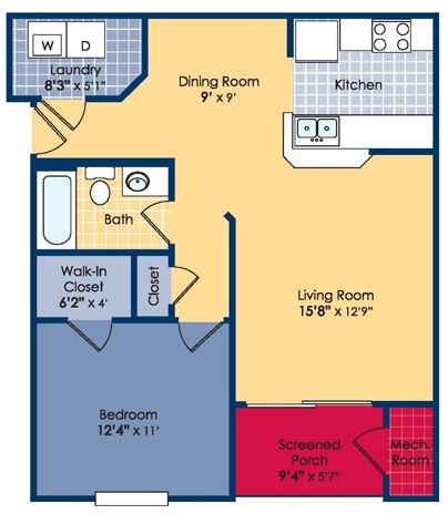 1BR/1BA - America