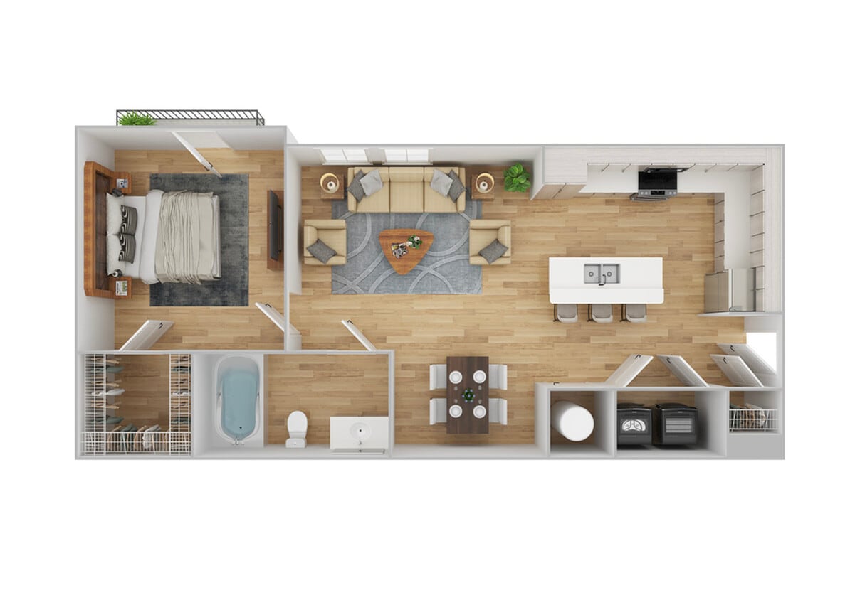 1 Bedroom | 1 Bath | 665 SF | Renovated - A1 | Renovated