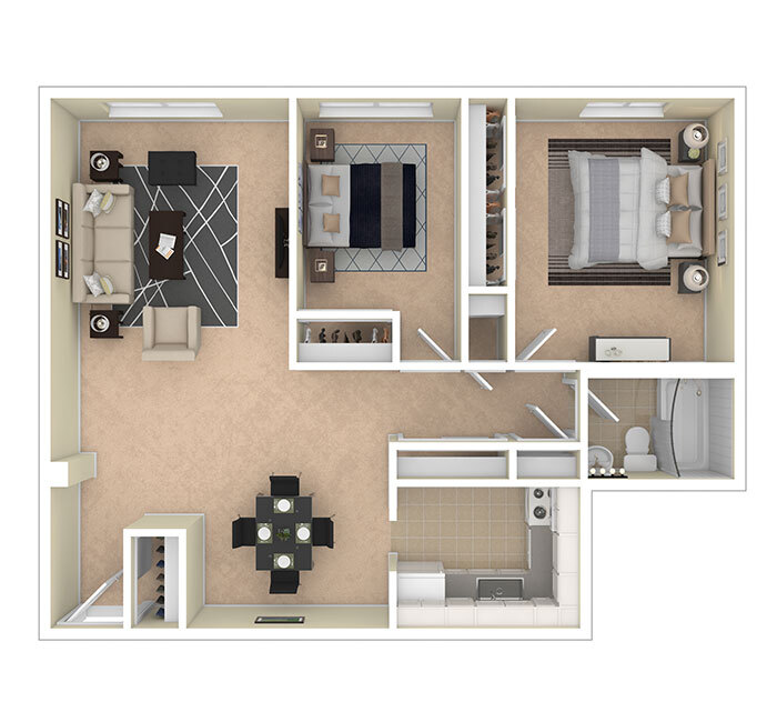 Floor Plan - 2 BEDROOM