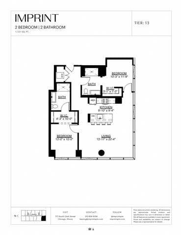 Floor Plan - Two Bedroom E