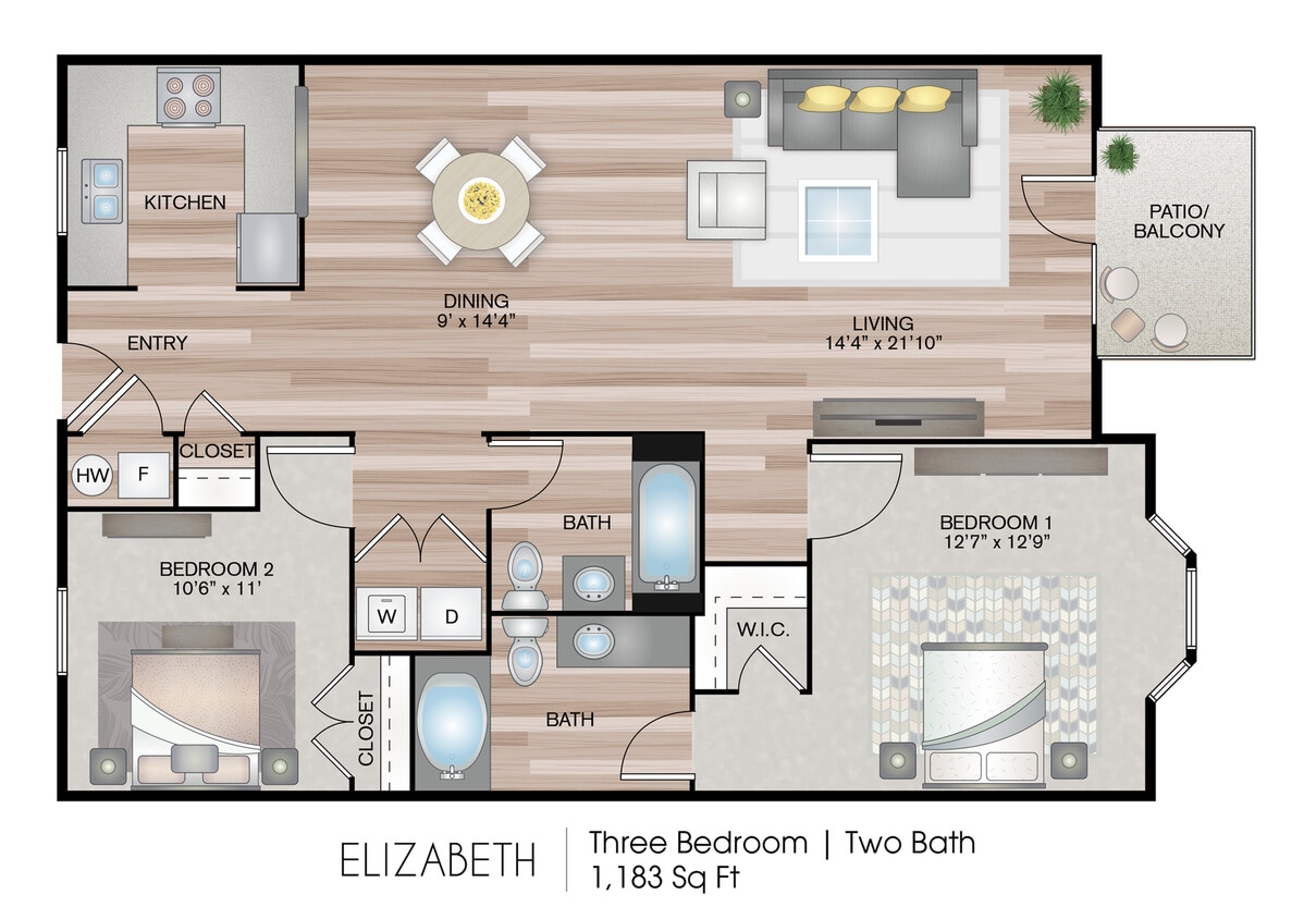 1183 Square Feet - Elizabeth