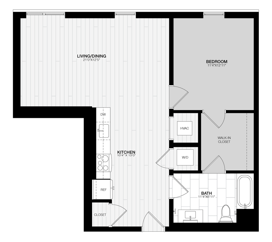 Floor Plan - 1 Bed/1 Bath-C3