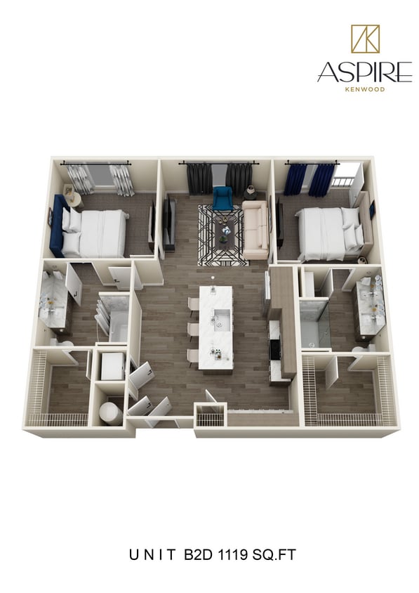 5622-5288-AspireKenwood_Unit B2D_Floorplan.jpg - Two Bedroom