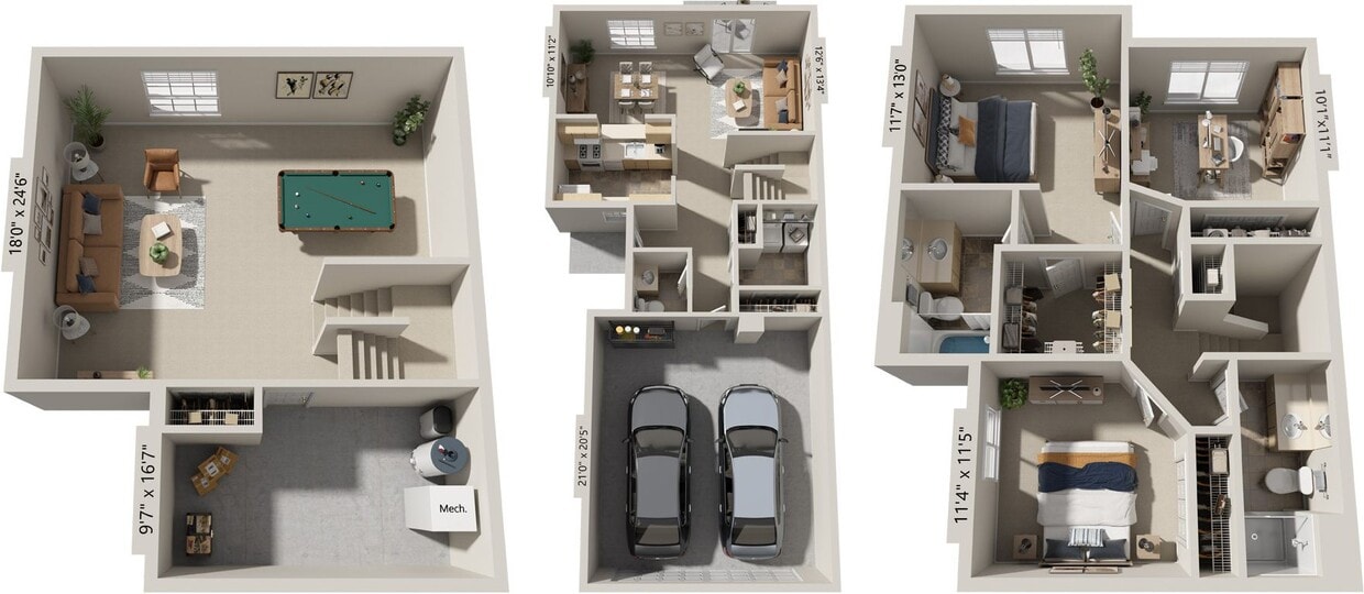 Floor Plan - Three-Bedroom Two-Story