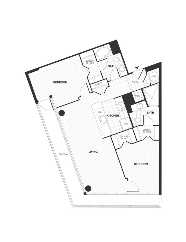 Floor Plan - 2 Bed/2 Bath