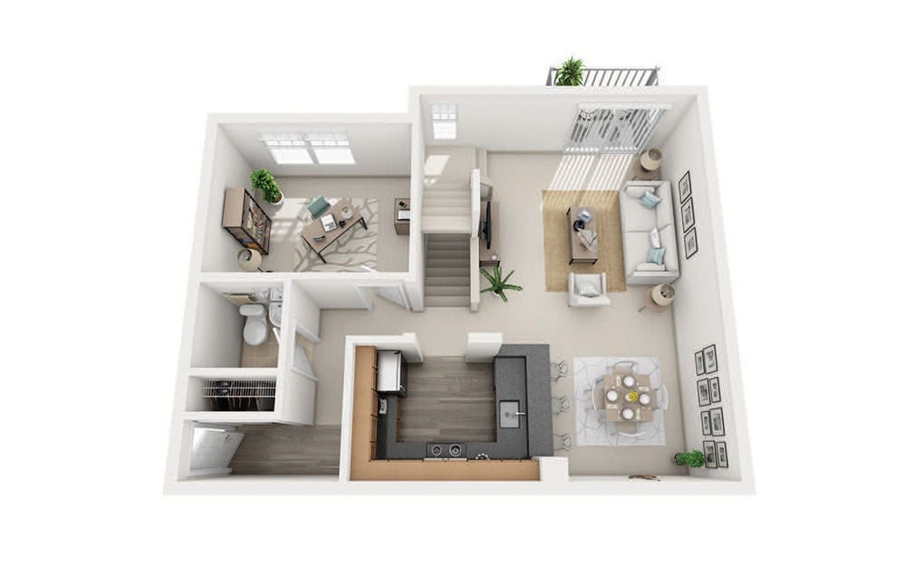 Floor Plan - D2T Two Bedroom Townhouse