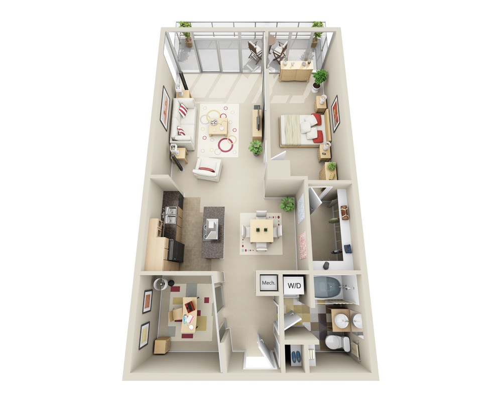 Floor Plan - Midrise A1UD