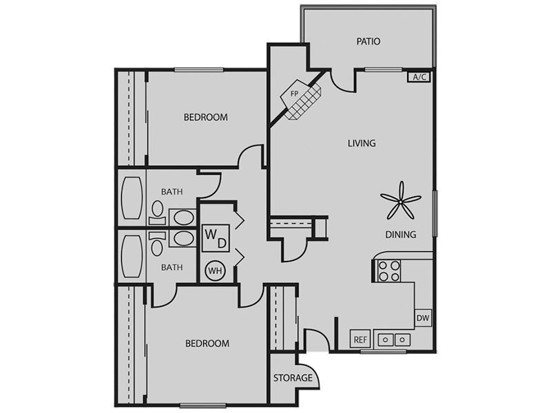 Floor Plan - Willow W/D Renovated Plus