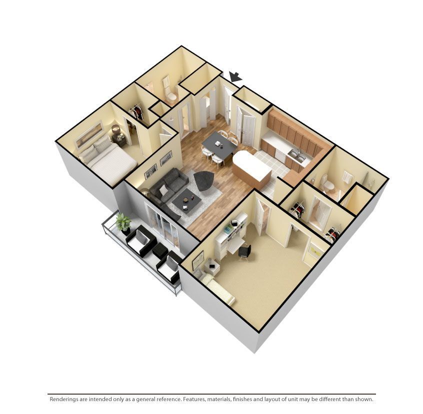 Fair Hills - Rushmore - 2 Beds - 2 Baths - 1056 Sq. ft. - Rushmore