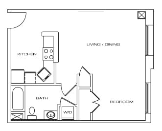 Floor Plan - Studio - 50 WB