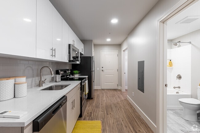 Studio - Kitchen - Sage Allen Apartments