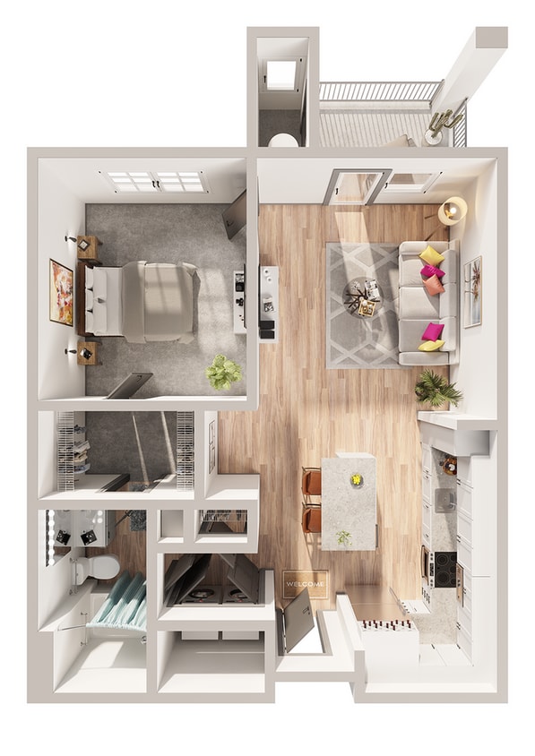 C24C243050_WesleyVillage_3DFloorPlans_A1A-735sqft(8) - A1