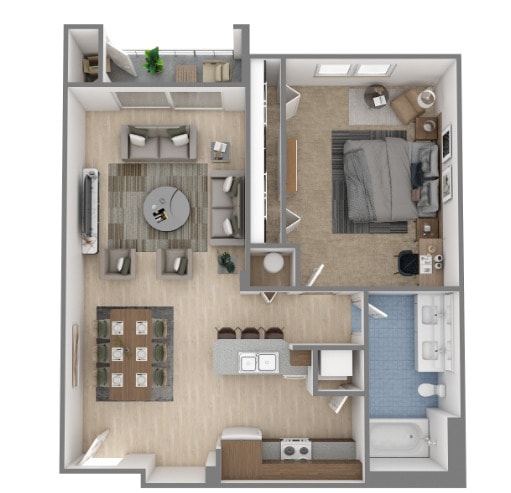 THE BOUGANIVILLA 1bed1bath 802sq - The Bougainvillea