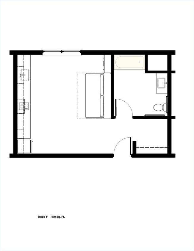 Floor Plan - Studio F (ADA)