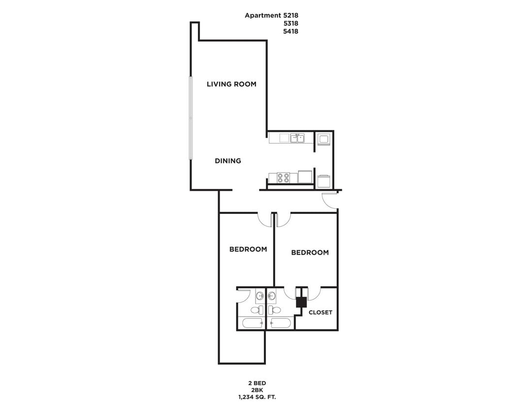 Floor Plan - 2BK