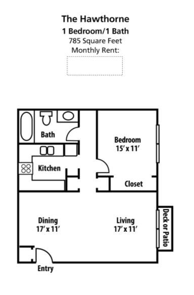 Floor Plan - 2 BR UPGRA